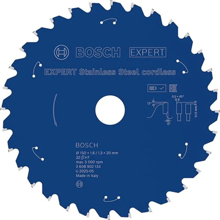 Bosch EXPERT Stainless Steel, Kreissägeblatt für Metallsägen, 150 mm, robust für Edelstahl, Professional Zubehör – Bild 1