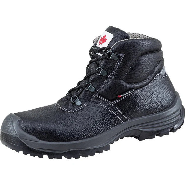 Canadian Line Alex Arbeitsschuh, S3 SRC mit Kunststoff-Zehenschutzkappe, Stahlzwischensohle, Leder - Schwarz – Bild 1