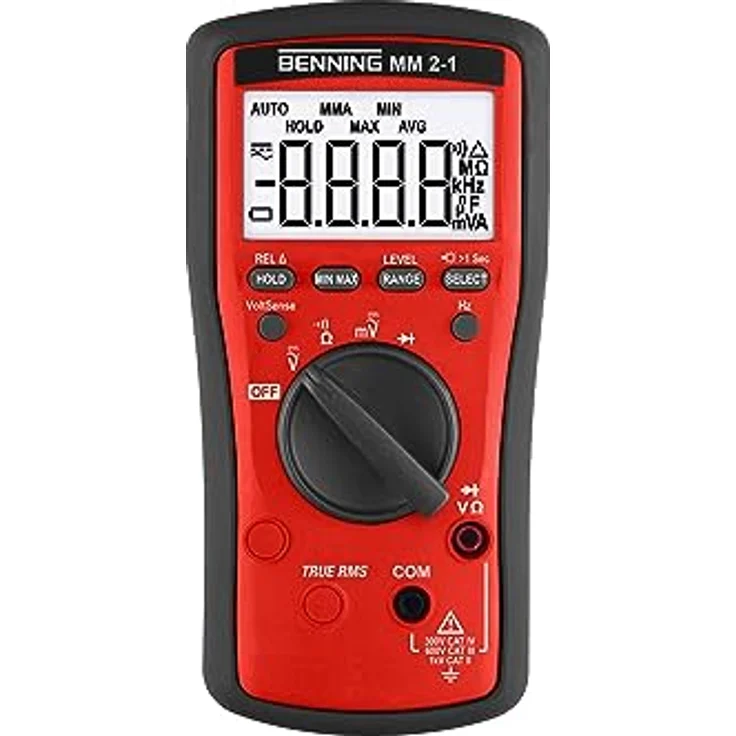 Benning MM 2-1 Hand-Multimeter digital CAT II 1000 V, CAT III 600 V, CAT IV 300V Anzeige (Counts): 6 – Bild 1