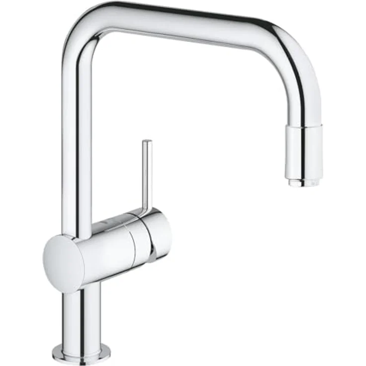 Grohe Küchenarmatur Minta, U-Auslauf, herausziehbarer Mousseur, chrom, 360° schwenkbar – Bild 1