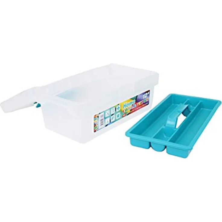 Tayg 110597 Collection” Werkzeugkoffer Home 12'' - 290 x 170 x 127 mm-blau-transparent, Rosa – Bild 6