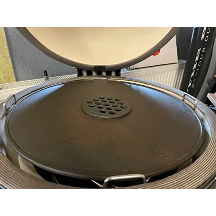 The Vegan Cow Bastard Phantom Plancha Ring Compact, Grillplatte 33 cm für Kamado mit Grillstreifenfunktion – Bild 2