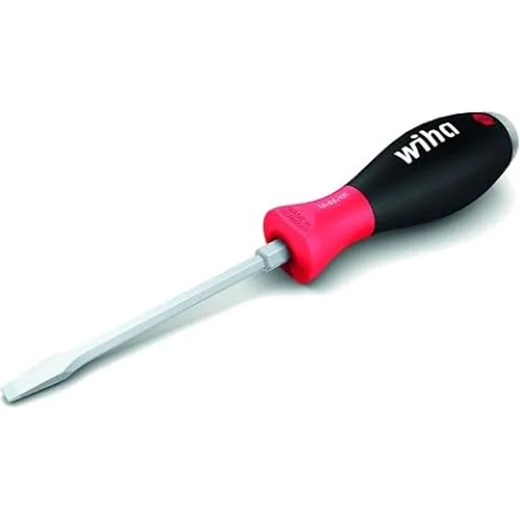 Wiha Schraubendreher SoftFinish Schlitz mit durchgehender Sechskantklinge und massiver Stahlkappe (03232) 14,0 mm x 250 mm, für gezielte Hammerschläge, Schlagen und Meißeln, Sechskantansatz zum Lösen von festsitzenden Schrauben – Bild 6