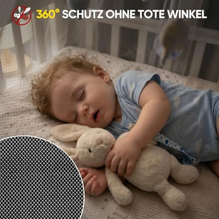 Moskitonetz für Einzelbett-Doppelbett, kastenform 220 X 200 X 200cm | Mesh Insektennetz mit Schnelle und Einfache Installation – Bild 8