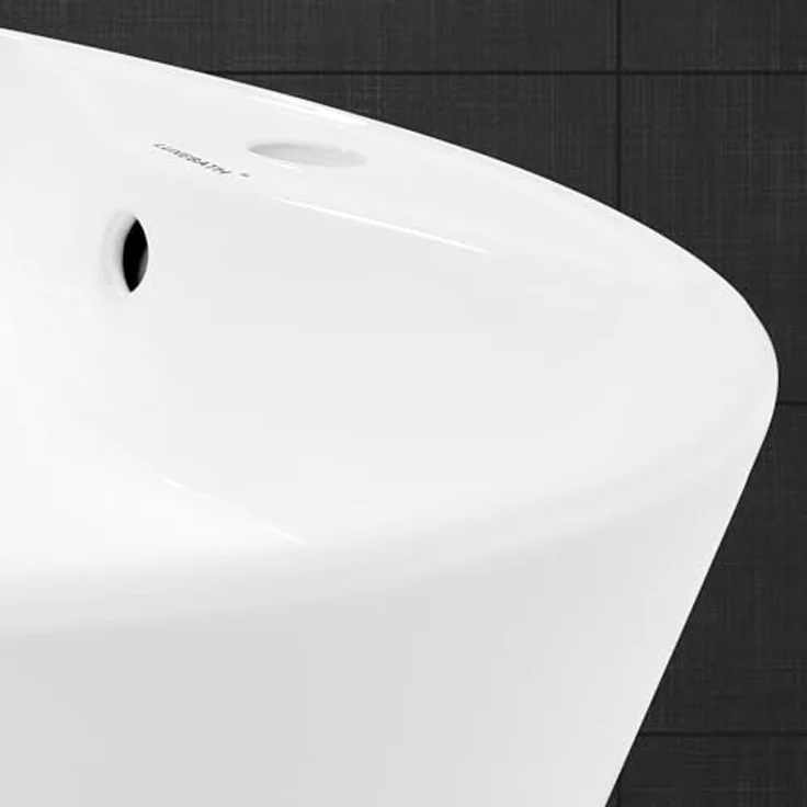 ECD Germany Waschbecken 460 x 460 x 155 mm aus Keramik Rund We – Bild 7