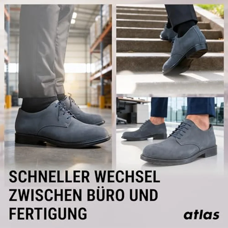 ATLAS Halbschuh CX 56 grey ESD, Sicherheitsschuh S1 SRC mit atmungsaktivem Obermaterial und anatomisch geformter Stahlkappe – Bild 3