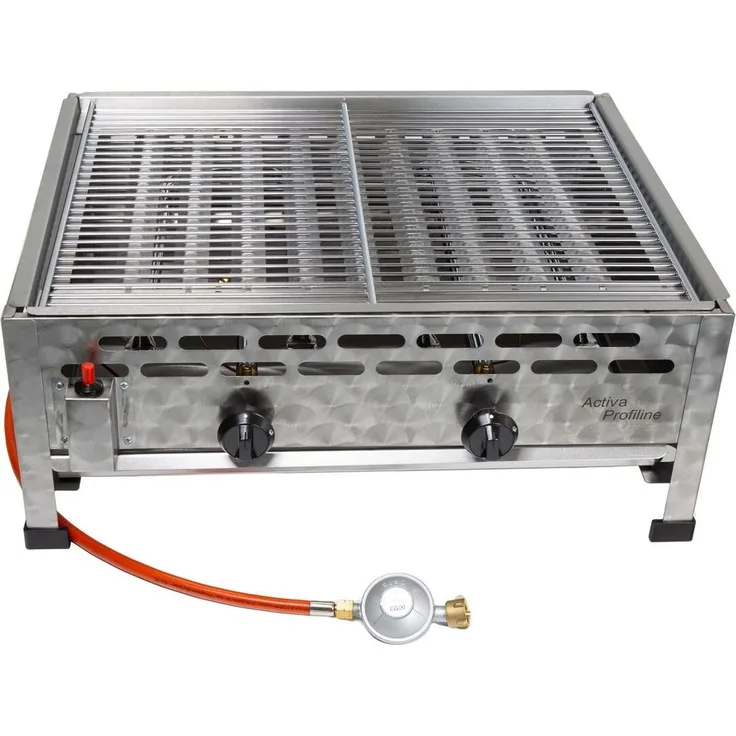 Activa Gasgrill 2-flammiger Gastrobräter Grill mit Grillrost