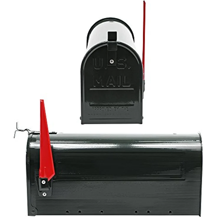 US Mailbox Briefkasten Amerikanisches Design schwarz mit passender Wandhalterung – Bild 5