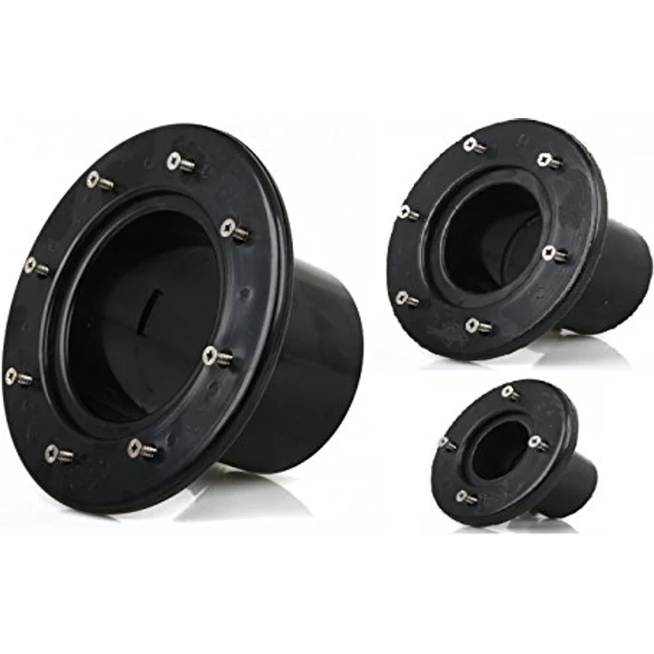 AquaForte ABS Durchführung mit Gegenflansch, Ø 110 mm (innendurchmesser), doppelte innere Klebeverbindung, Inkl. verzinkter Schrauben, schwarz Bewässerungszubehör – Bild 2