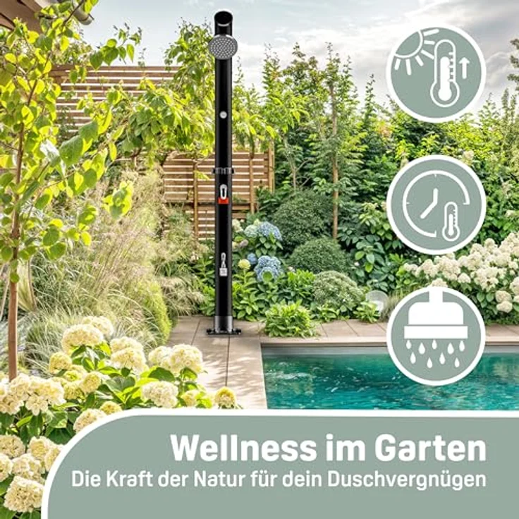 monzana Solardusche Gartendusche Außendusche Camping 20L Pooldusche Regendusche Outdoor – Bild 4