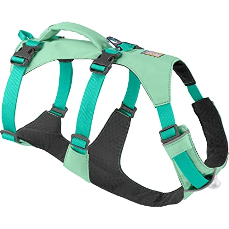 Ruffwear Flagline Hundegeschirr mit Griff, Lleichtes, Verstellbares Gehgeschirr, 3 Leinenbefestigungspunkte, verstärktes Gurtband und starker V-Ring aus Metall, Sage Green (Small, 56–69 cm) – Bild 1