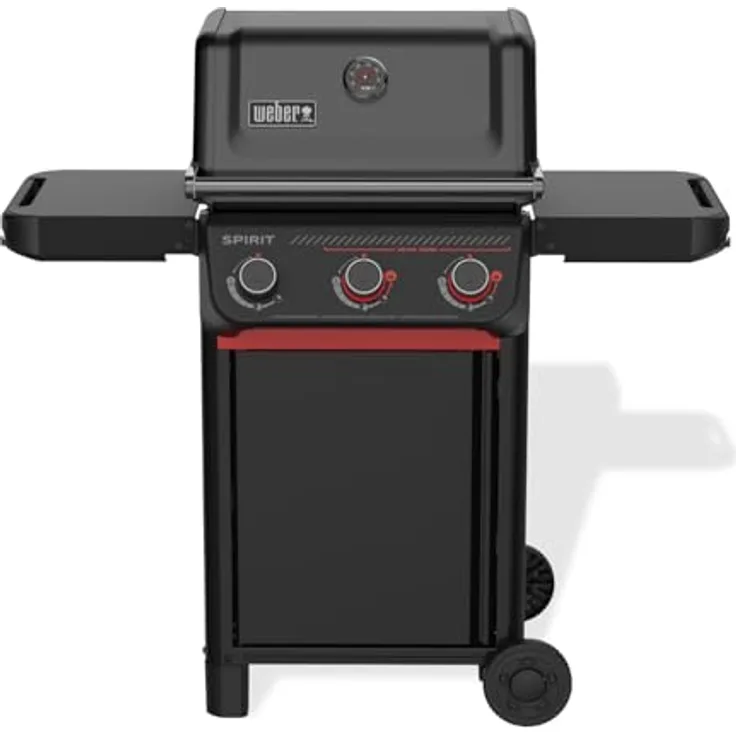 Weber Spirit E-325 Stealth Edition Gasgrill, 3-Brenner mit Sear Zone und klappbaren Seitentischen, schwarz