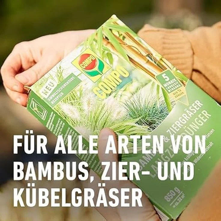 Compo Bambus & Ziergräser Langzeit-Dünger, umweltschonende Rezeptur, 5 Monate Wirkung, 850 g für 22 m² – Bild 5