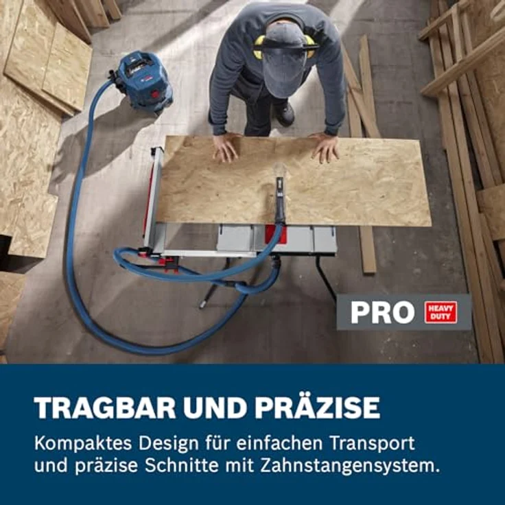 Bosch Professional GTS 18V-70, Akku-Tischkreissäge mit bürstenlosem Motor, 70 mm Schnitthöhe, inkl. Sägeblatt und Zubehör – Bild 6