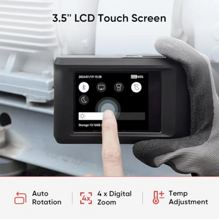 Hikmicro HM-TP42-3AQF/W-Pocket2 Wärmebildkamera, -20 bis 400 °C, 25 Hz, WiFi, 3,5 Zoll Touchscreen, IP54, duale IR- und visuelle Bildmodi – Bild 7
