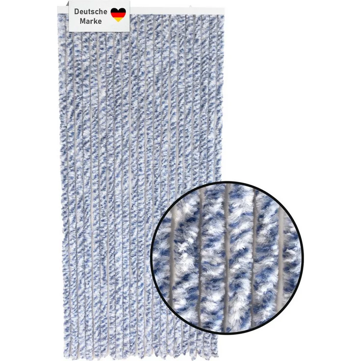 Lemodo Insektenschutz-Vorhang Flauschvorhang 90x200 cm, Fliegenschutz und Hitzeschutz, vorgefertigter Türvorhang für Wohnwagen, maschinenwaschbar