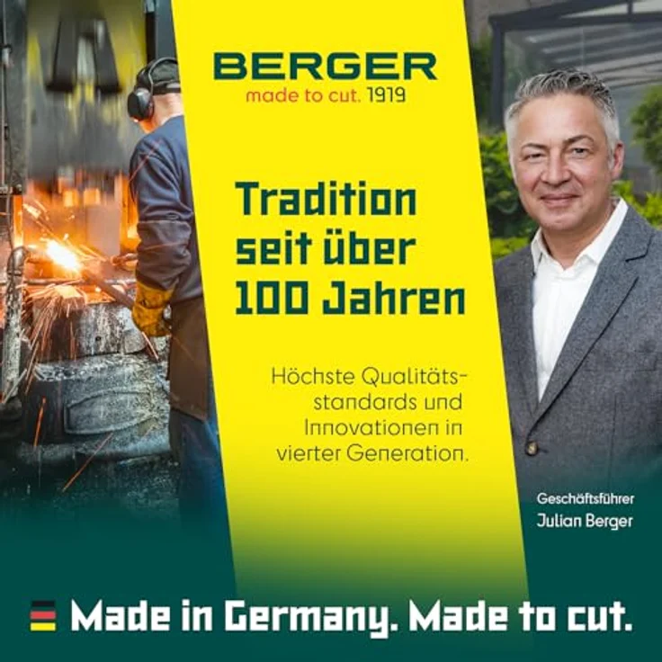 Berger Rasenkantenschere 2200 mit antihaftbeschichteten Klingen, für Linkshänder geeignet mittelgroß – Bild 8