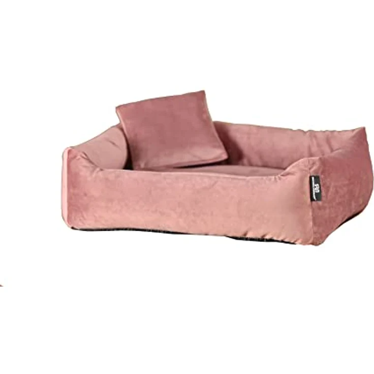 Rohrschneider Hundebett Kuschelsofa Hund Weich + Hundekotbeutelset (S, Rosé) – Bild 4