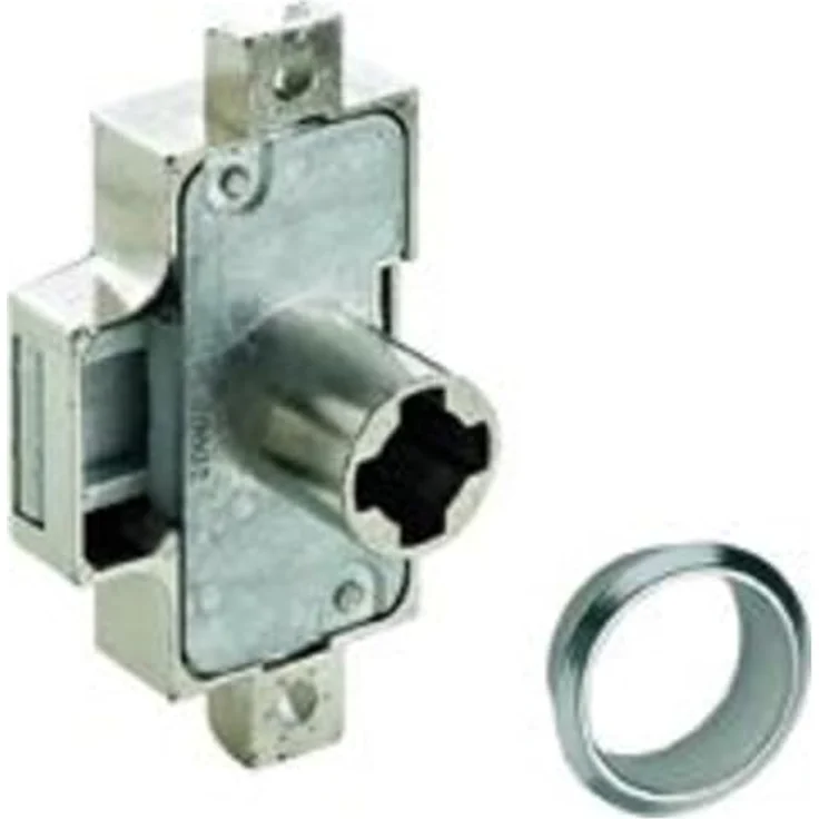 Hettich Montagezubehör Set Zylinderdrehstangenschloss, Anschlagwinkel Typ 3011, Stahl vernickelt, 15 mm Ø, Länge 20 mm, Z23 Ø18 mm – Bild 1
