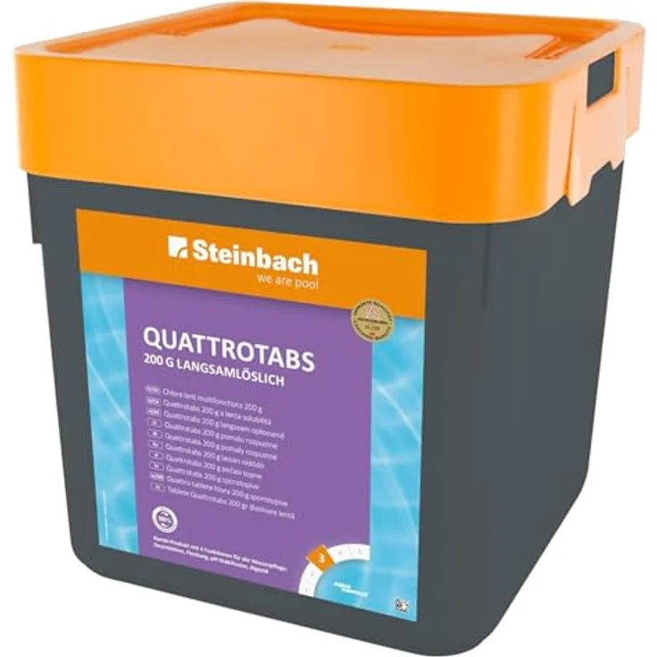Steinbach Poolpflege Quattrotabs 200g langsamlöslich 5kg Chlorprodukt 0752605TD02 – Bild 2