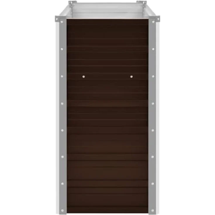 vidaXL Garten-Hochbeet Braun 100 x 40 x 77 cm Verzinkter Stahl – Bild 8