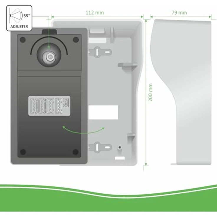 IP Türsprechanlage mit Kamera und Monitor - Video Türklingel für 4 Familienhaus – Bild 6