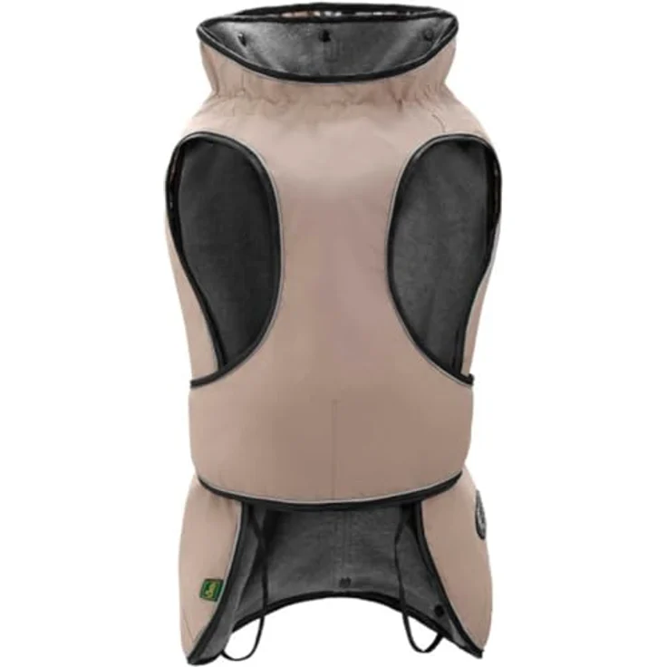 HUNTER Hundemantel Uppsala, Größe:27.5 cm, Farbe:Taupe - Wasserabweisend, verstellbar, mit warmem Fleecefutter – Bild 3