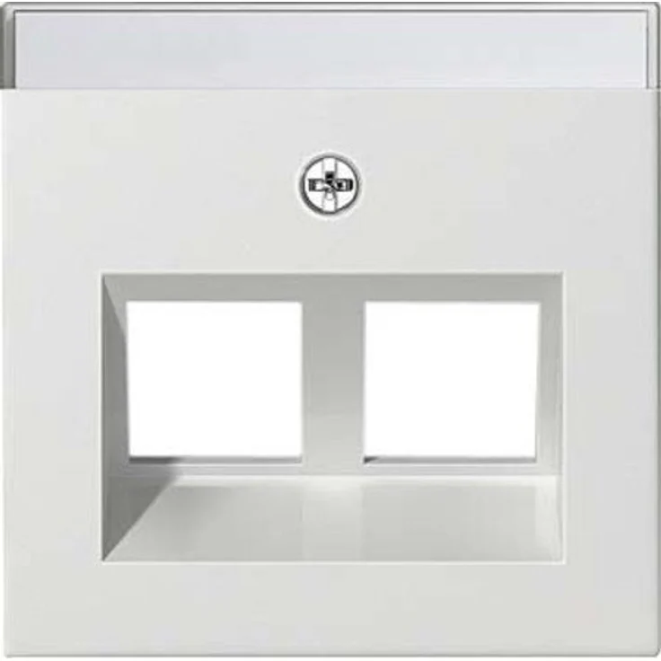 Gira 2640 03 Socket Covers, RJ-45 Steckdosenabdeckung in Weiß, modularer Einsatz – Bild 1