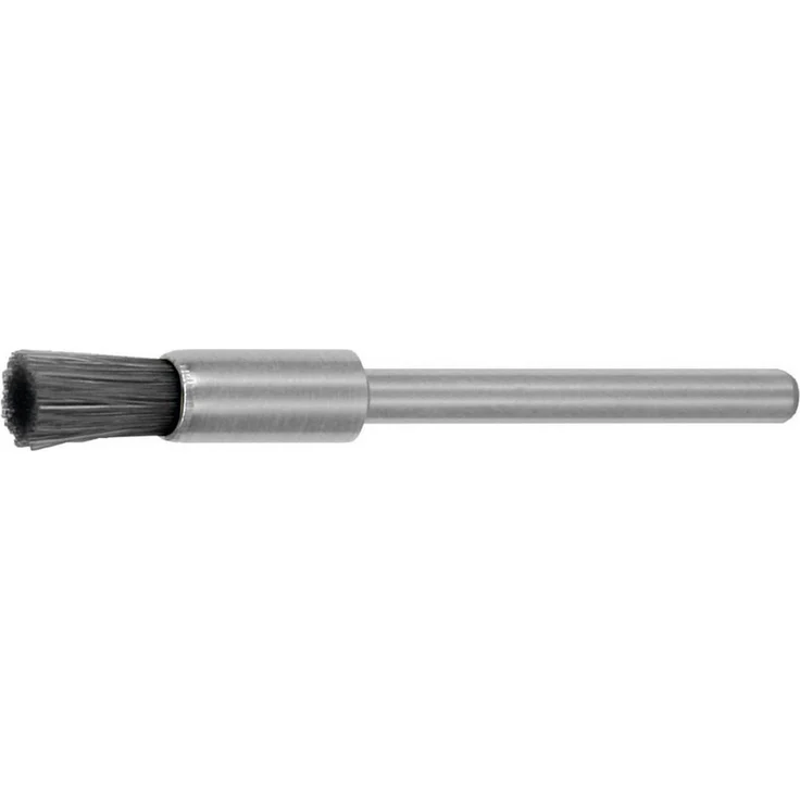 Lessmann Miniatur-Pinselbürste mit Naturborsten, Bürsten-⌀ 5 mm, schwarz, für Präzisionsbearbeitung