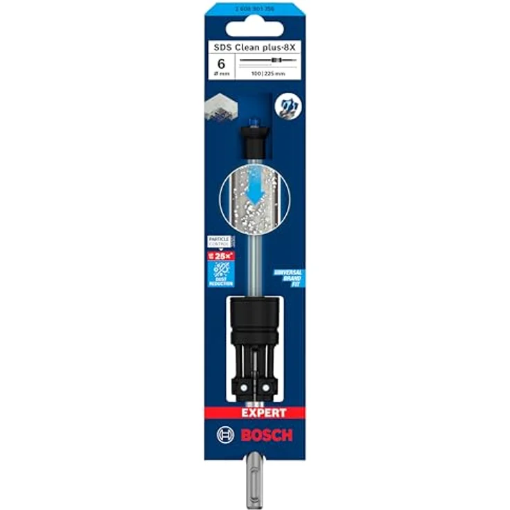 Bosch 1x EXPERT SDS Clean plus-8X Hammerbohrer für Installationen (Ø 6,00 mm, Professional Zubehör Bohrhammer) – Bild 2