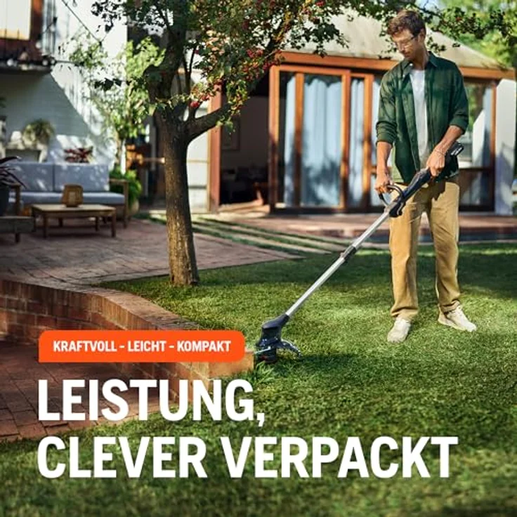 Husqvarna Akku-Rasentrimmer Aspire T28-P4A, 18 V mit 4,0 Ah Akku und Ladegerät, schwarzes Design mit orangefarbenen Details, automatische Schnittlängenanpassung, Pflanzenschutzbügel, verstellbarer Teleskopschaft – Bild 7