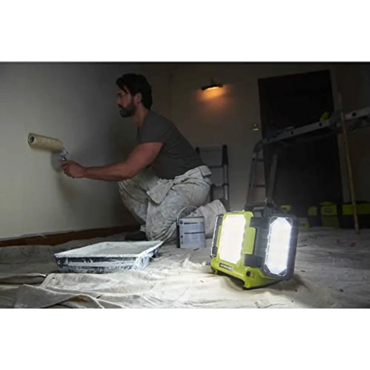 RYOBI Hybrid-LED-Panelleuchte RLPH18-0 18V Werkstattleuchte, Arbeitsleuchte, Akku- & Netzbetrieb – Bild 3