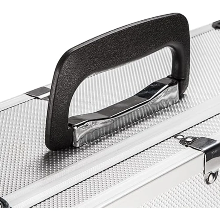 TOPEX Aluminiumkoffer, 45x15x32 cm, 2,4 kg, mit verstellbaren Trennwänden und ergonomischem Griff – Bild 3
