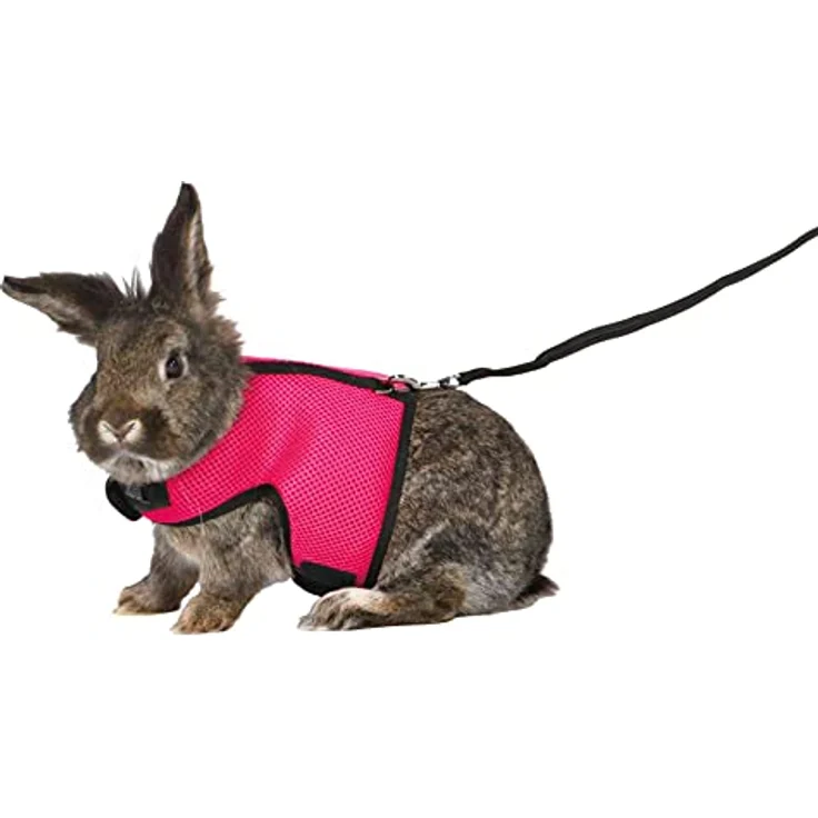Trixie 61514 Softgeschirr mit Leine für große Kaninchen, Nylon, 25–40 cm, 1,20 m – Bild 1