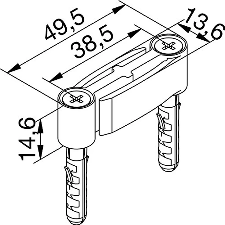 Solido Bodenführung 80, spielfrei, Kunststoff, 49,5x13,6mm – Bild 2