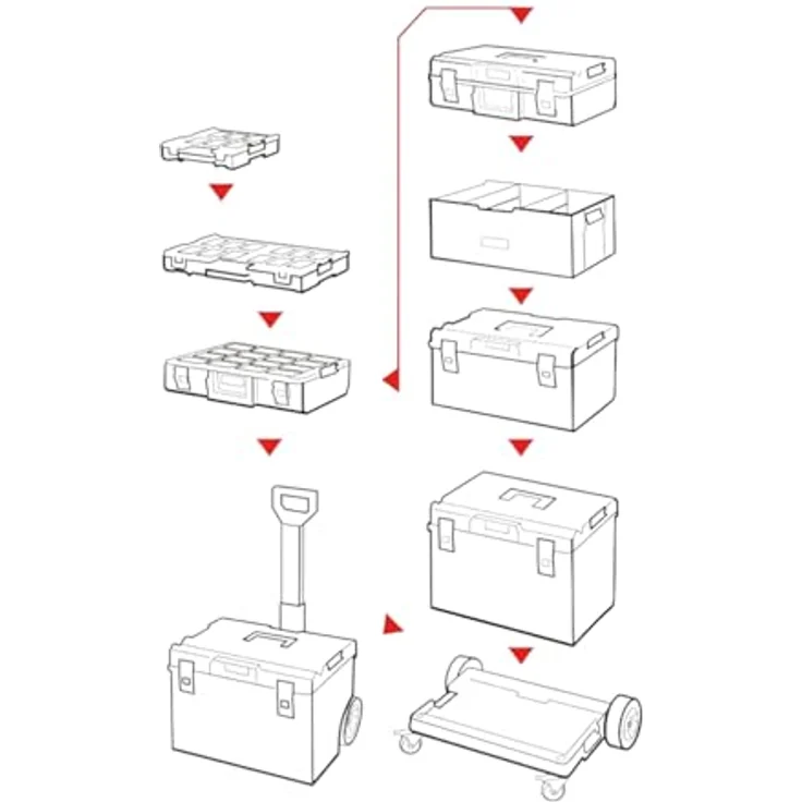 QBRICK System Werkzeugkoffer Qbrick System ONE 350 2.0 Profi RED ULTRA HD Custom Werkzeugkoffer – Bild 6
