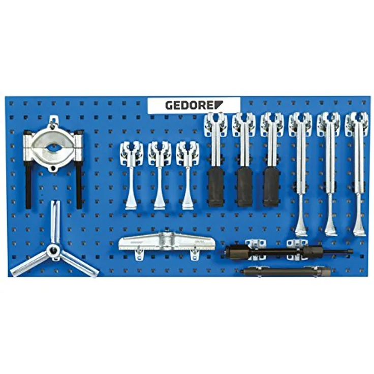 Gedore Werkzeugwand 2.20 LKW-Werkstatt-Set, Baukasten-System mit 12 Modellvarianten und Hydraulikspindel