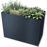 Metzler Hochbeet aus Metall Anthrazitgrau RAL7016, Modulares Pflanzenbeet mit erhöhter Position