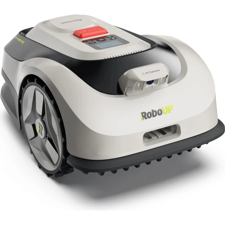 RoboUP Raccoon 2 SE, Mähroboter ohne Begrenzungskabel für Rasenflächen bis 600 qm, kabellose Navigation, IPX6, 5Ah-Akku