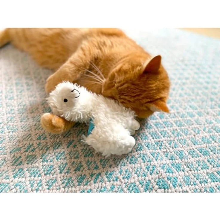 Aumüller Tierkuscheltier Lama Luigi, Katzenspielkissen mit Baldrian und Dinkelspelz, Schmuseplüsch, hochwertige Verarbeitung, Made in Germany – Bild 5