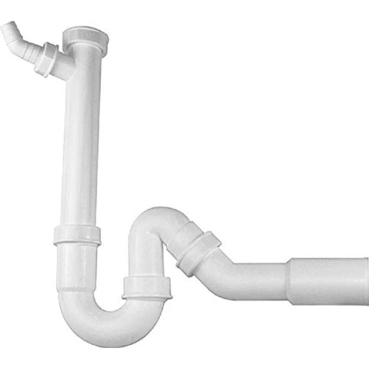 Blanco Küchenspüle Blanco 137 267, 1 ½' Zoll Geruchsverschluss mit Spülmaschinenanschluss und verstellbarem Auslauf – Bild 2