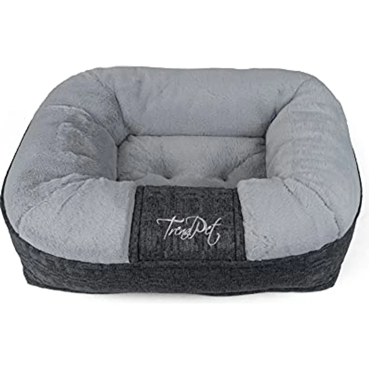 TrendPet LunaLounge Kuschelbett für Hunde und Katzen in 3 Größen und Farben (S, Grau) – Bild 2