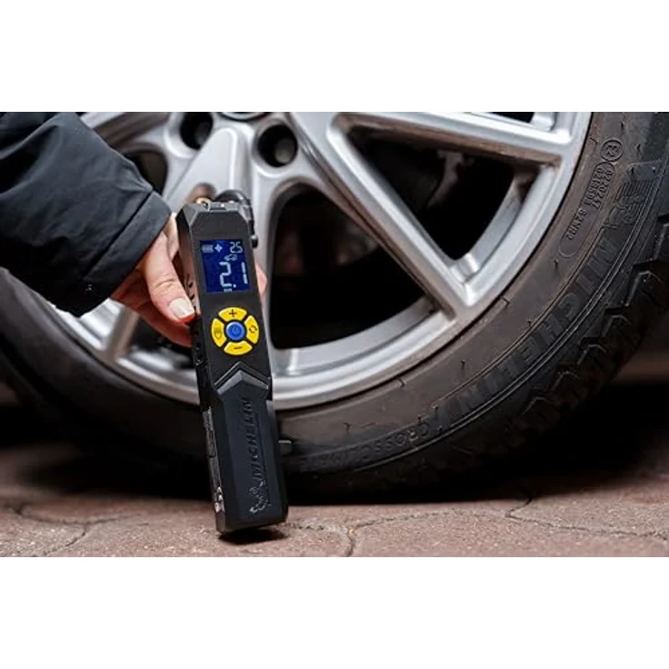 MICHELIN elektrische Fahrradpumpe | Luftpumpe | Akku Mini Kompressor mit LED Licht | 10 Bar/ 150 PSI, 7,4 V /2500 mAH – Bild 4