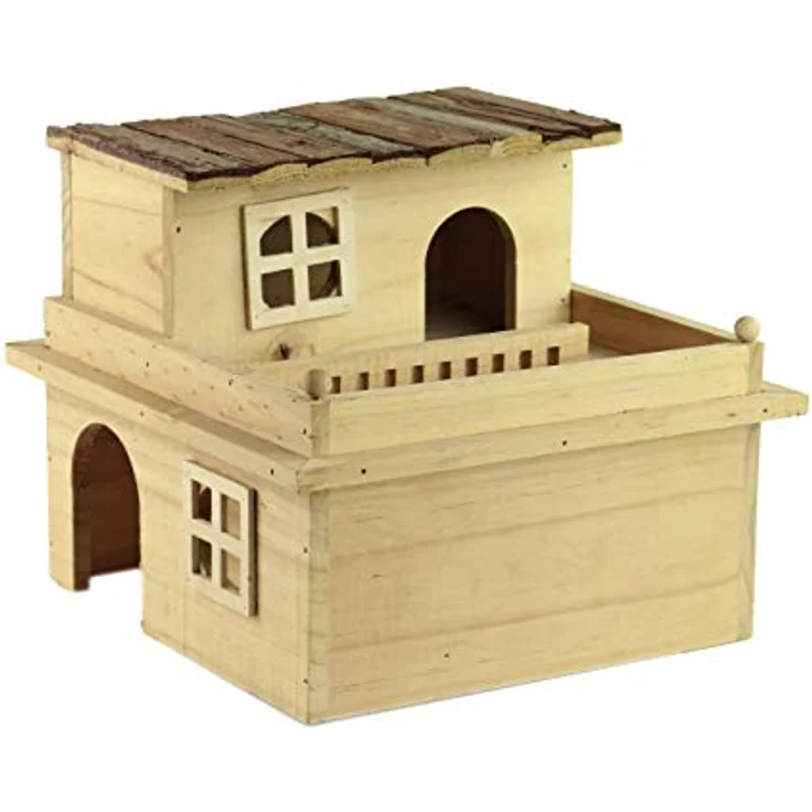 Dehner Nagerhaus Dagobert, ca. 28 x 23.5 x 28 cm, Kiefernholz, natur