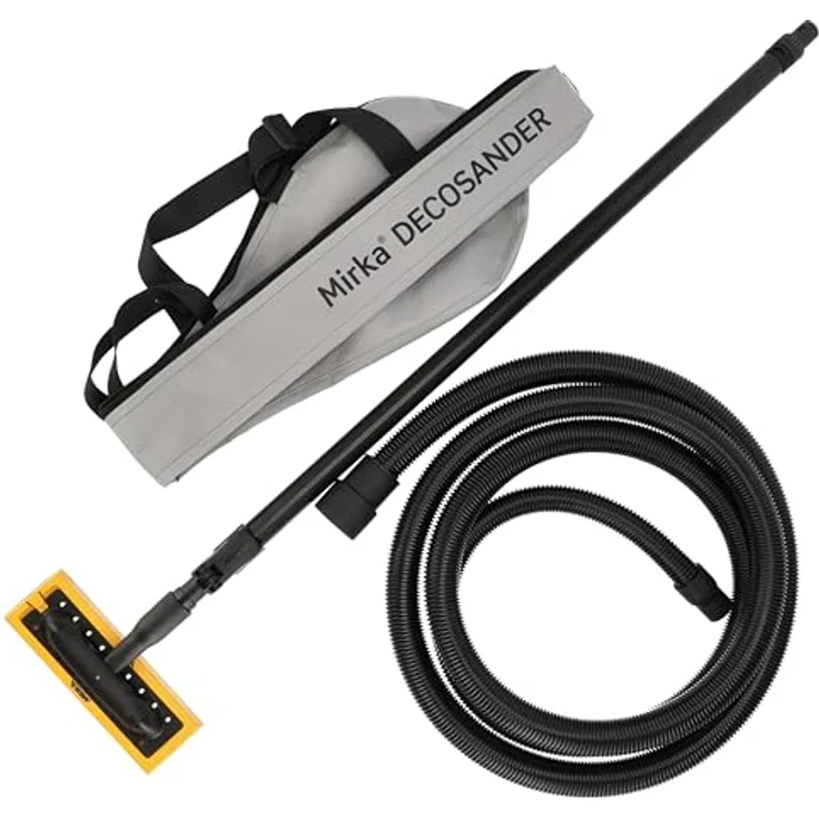 Mirka DecoSander, Multischleifer mit austauschbaren Schleifpads, integriertes Staubabsaugsystem, ergonomisch und leicht, teleskopierbar von 1,1 m bis 1,8 m – Bild 1