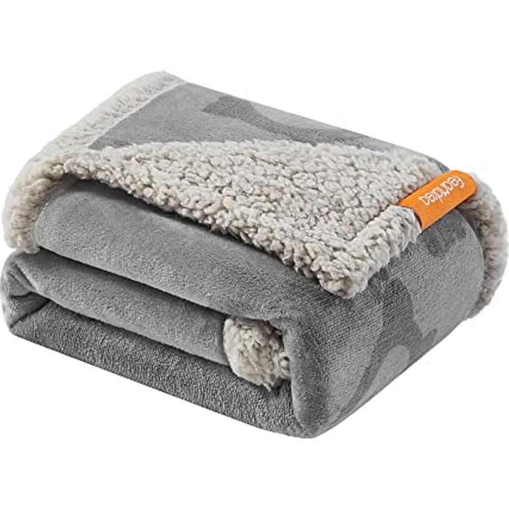 Feandrea wasserdichte Hundedecke, Sherpa Fleece Haustier Decke für Miniaturhunde und kleine Hunde, Katzen, maschinenwaschbar, grau – Bild 1