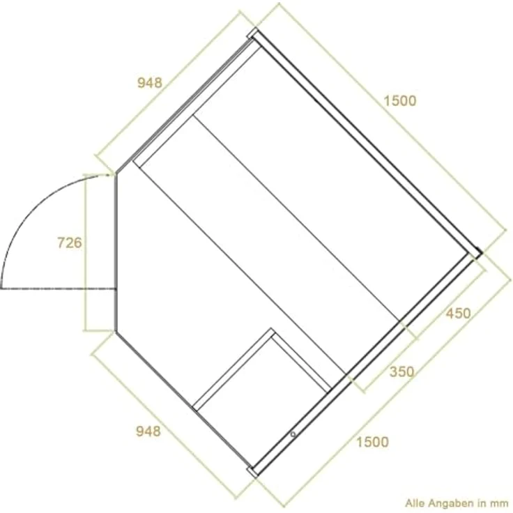 Artsauna Saunakabine Espoo150 Premium mit Harvia Ofen — 3 Personen — Hemlock Holz, Glasfront und LED Licht — Inkl. Thermometer & Sanduhr —Komplett Set – Bild 7