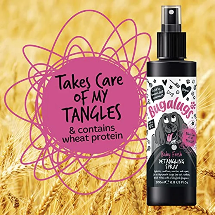 Bugalugs Fellentwirrer Entwirrungsspray, 200 ml, pH-ausgeglichen, mit Weizenprotein, verschiedene Düfte – Bild 7