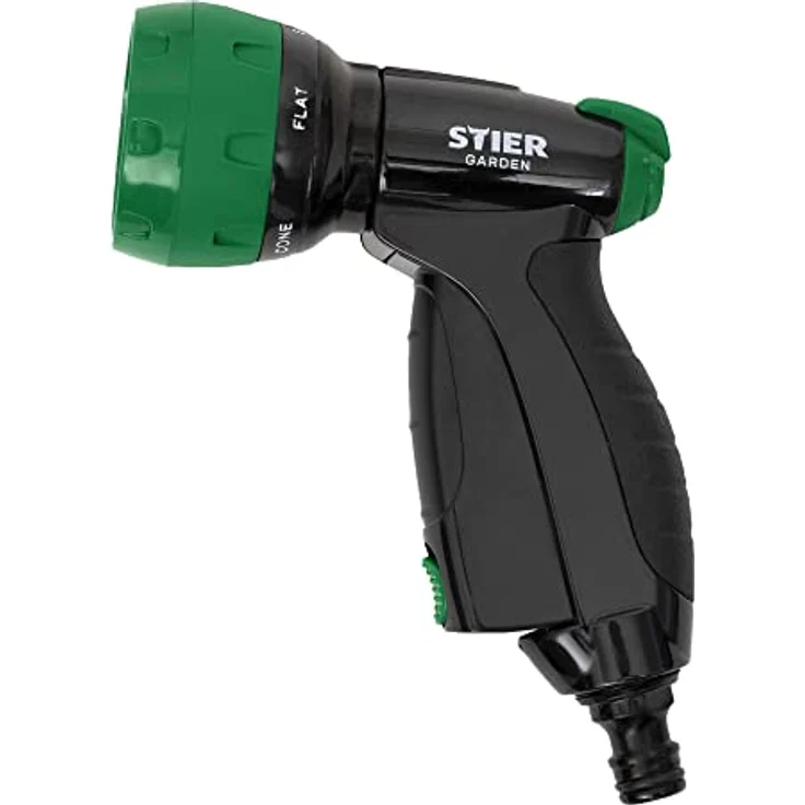 STIER Metallbrause Multi-Jet, Hochdruckgarten Spritzpistole mit einstellbarer Durchflussmenge, pulverbeschichtetes Aluminium-Druckgussgehäuse – Bild 1