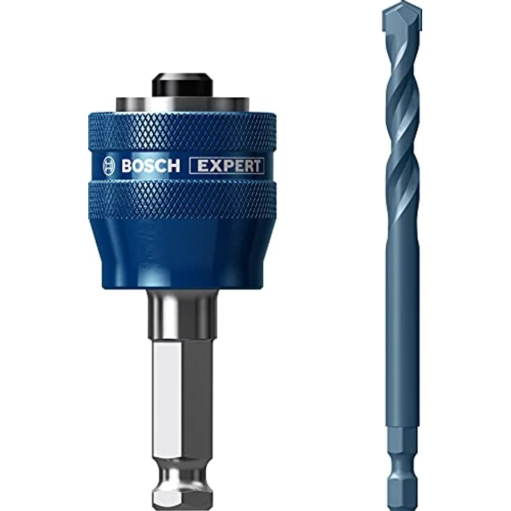 Bosch EXPERT Power Change Plus Lochsäge-Systemadapter mit TCT-Bohrer, 8,5 x 105 mm, für Ziegelstein und weiche Fliesen, 2-tlg. – Bild 1